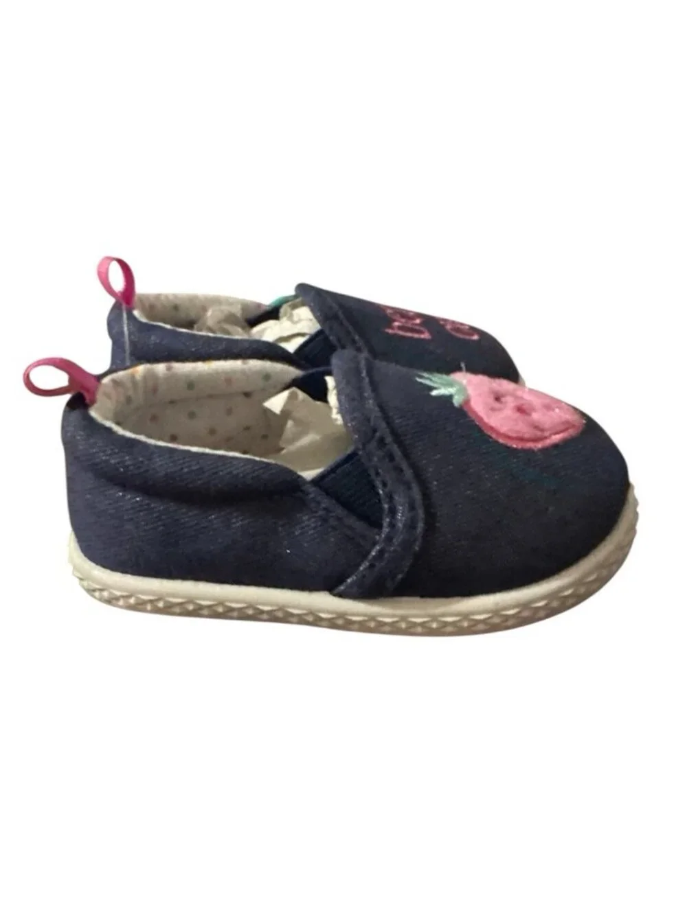 Canvas Baby Girl Slip On Shoes Blue Size 3 new